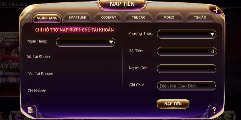 Giới thiệu hệ thống nạp tiền Mayclub 